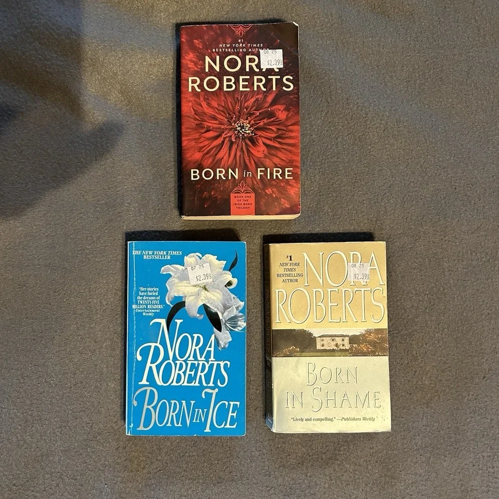 Nora Roberts Irish Born Trilogy Books Lot of 3 PBs: Born in Fire, Ice, Shame